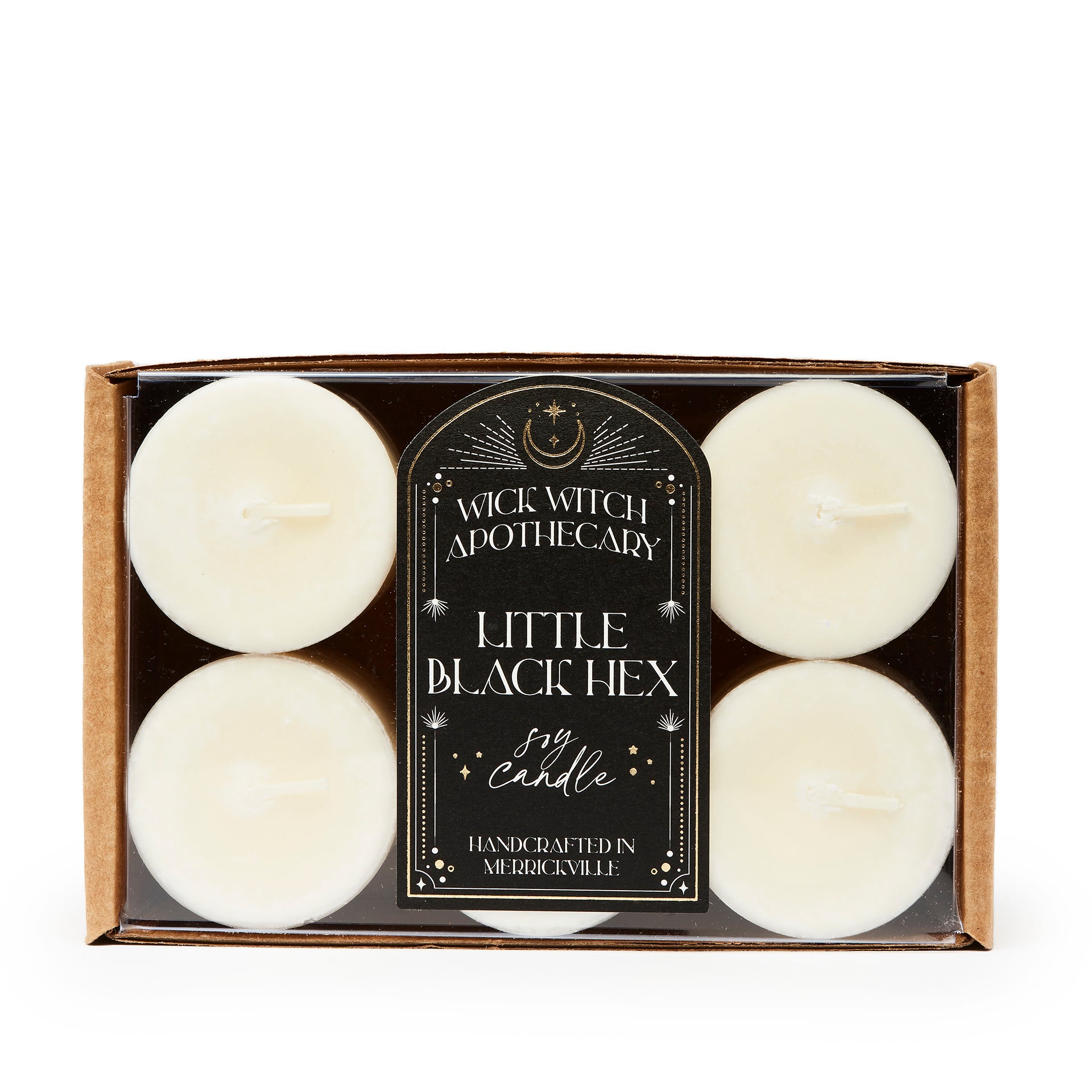 LITTLE BLACK HEX TEALIGHT 12 PK