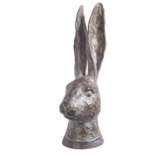 Distressed Black Rabbit Bust