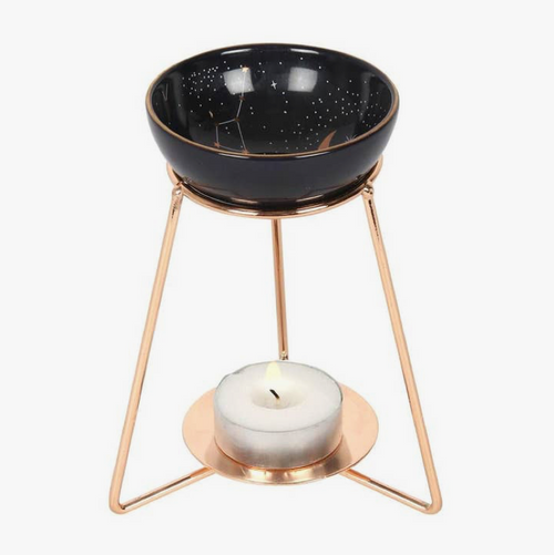 STAR OIL / WAX BURNER ON METAL STAND